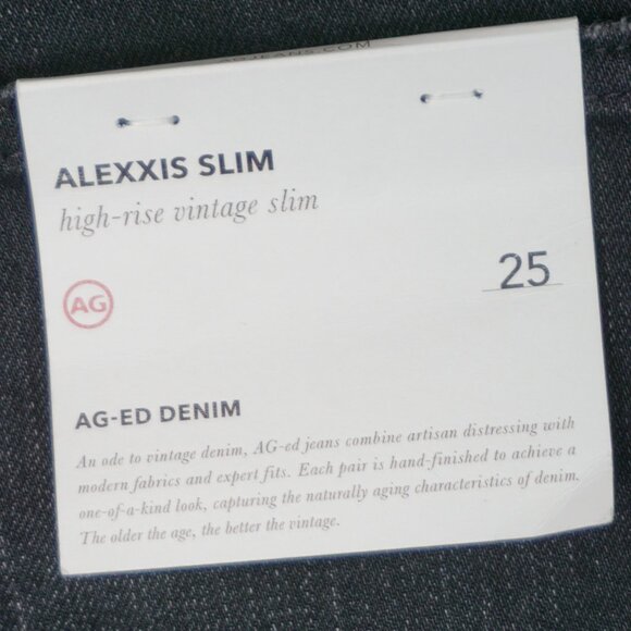 New AG Alexxis Slim High-Rise Vintage Straight Jeans in 2 Years Dropout size 25 - Picture 11 of 16